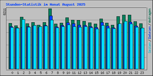 Stunden-Statistik im Monat August 2025