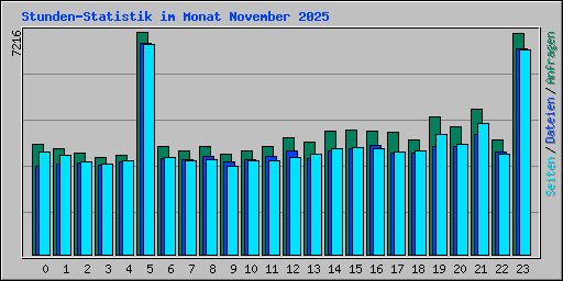 Stunden-Statistik im Monat November 2025