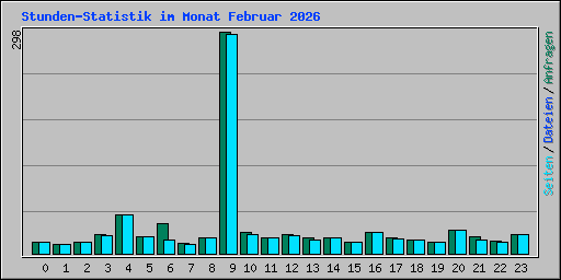Stunden-Statistik im Monat Februar 2026