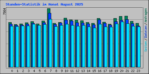 Stunden-Statistik im Monat August 2025