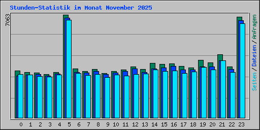 Stunden-Statistik im Monat November 2025