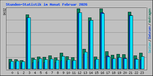 Stunden-Statistik im Monat Februar 2026